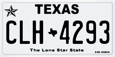 TX license plate CLH4293
