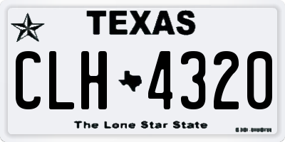 TX license plate CLH4320
