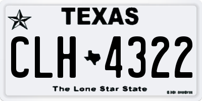 TX license plate CLH4322