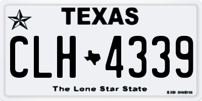 TX license plate CLH4339