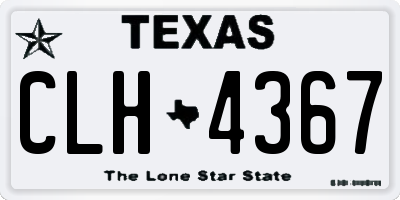 TX license plate CLH4367