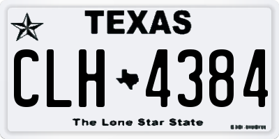 TX license plate CLH4384