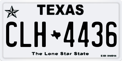 TX license plate CLH4436
