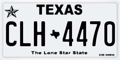 TX license plate CLH4470