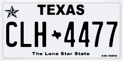 TX license plate CLH4477