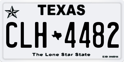 TX license plate CLH4482