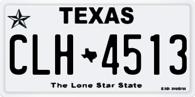 TX license plate CLH4513