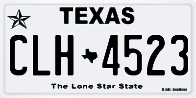 TX license plate CLH4523