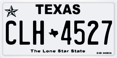 TX license plate CLH4527