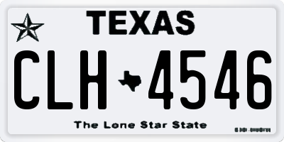 TX license plate CLH4546