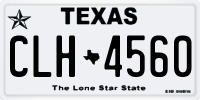 TX license plate CLH4560