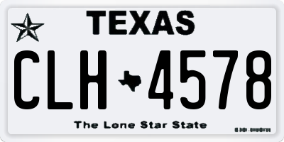 TX license plate CLH4578