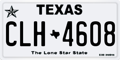 TX license plate CLH4608