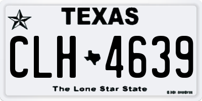 TX license plate CLH4639