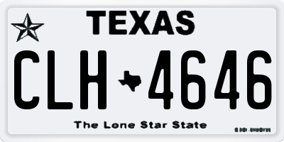TX license plate CLH4646