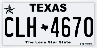 TX license plate CLH4670