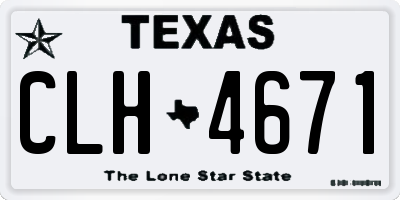TX license plate CLH4671