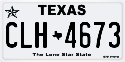 TX license plate CLH4673