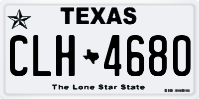 TX license plate CLH4680