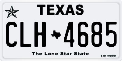 TX license plate CLH4685