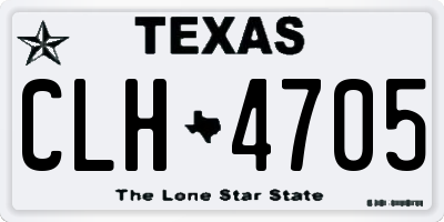 TX license plate CLH4705