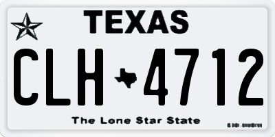 TX license plate CLH4712