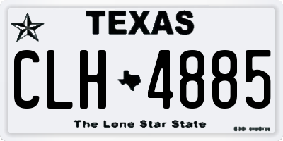 TX license plate CLH4885