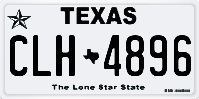TX license plate CLH4896