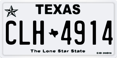 TX license plate CLH4914