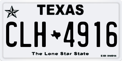 TX license plate CLH4916