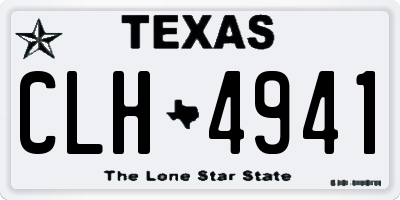 TX license plate CLH4941