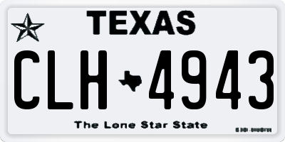 TX license plate CLH4943