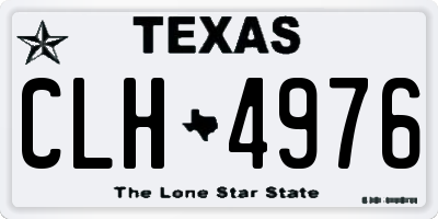TX license plate CLH4976