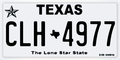 TX license plate CLH4977