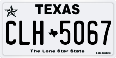 TX license plate CLH5067