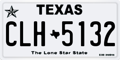 TX license plate CLH5132