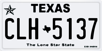 TX license plate CLH5137