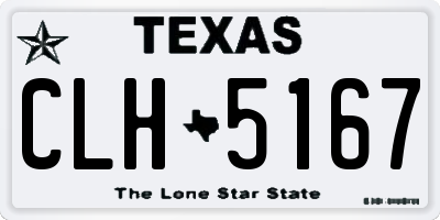 TX license plate CLH5167