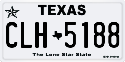 TX license plate CLH5188