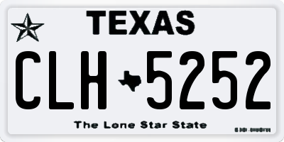 TX license plate CLH5252