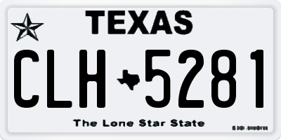 TX license plate CLH5281