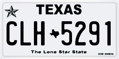 TX license plate CLH5291