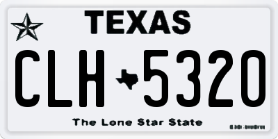 TX license plate CLH5320