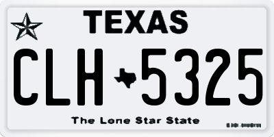 TX license plate CLH5325