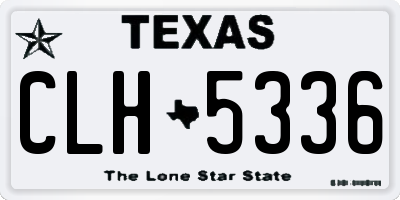 TX license plate CLH5336