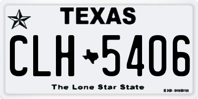 TX license plate CLH5406