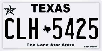 TX license plate CLH5425
