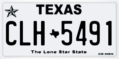 TX license plate CLH5491