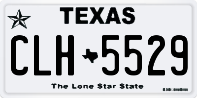TX license plate CLH5529