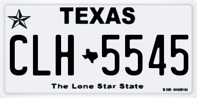 TX license plate CLH5545